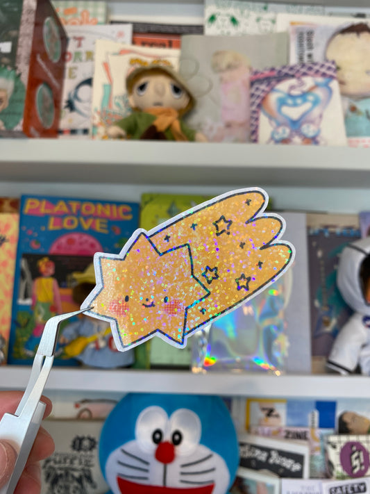 Shooting star sticker