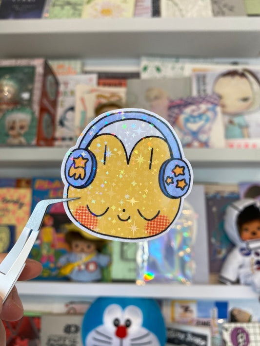 Headphone bunny sticker